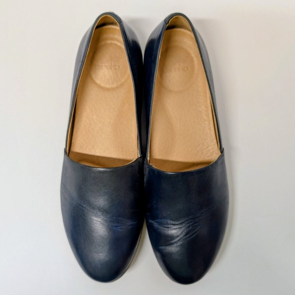Dansko Larisa Navy Milled Nappa Flat - Picture 3 of 16